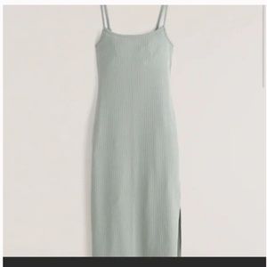 Abercrombie low back rib knit midi dress